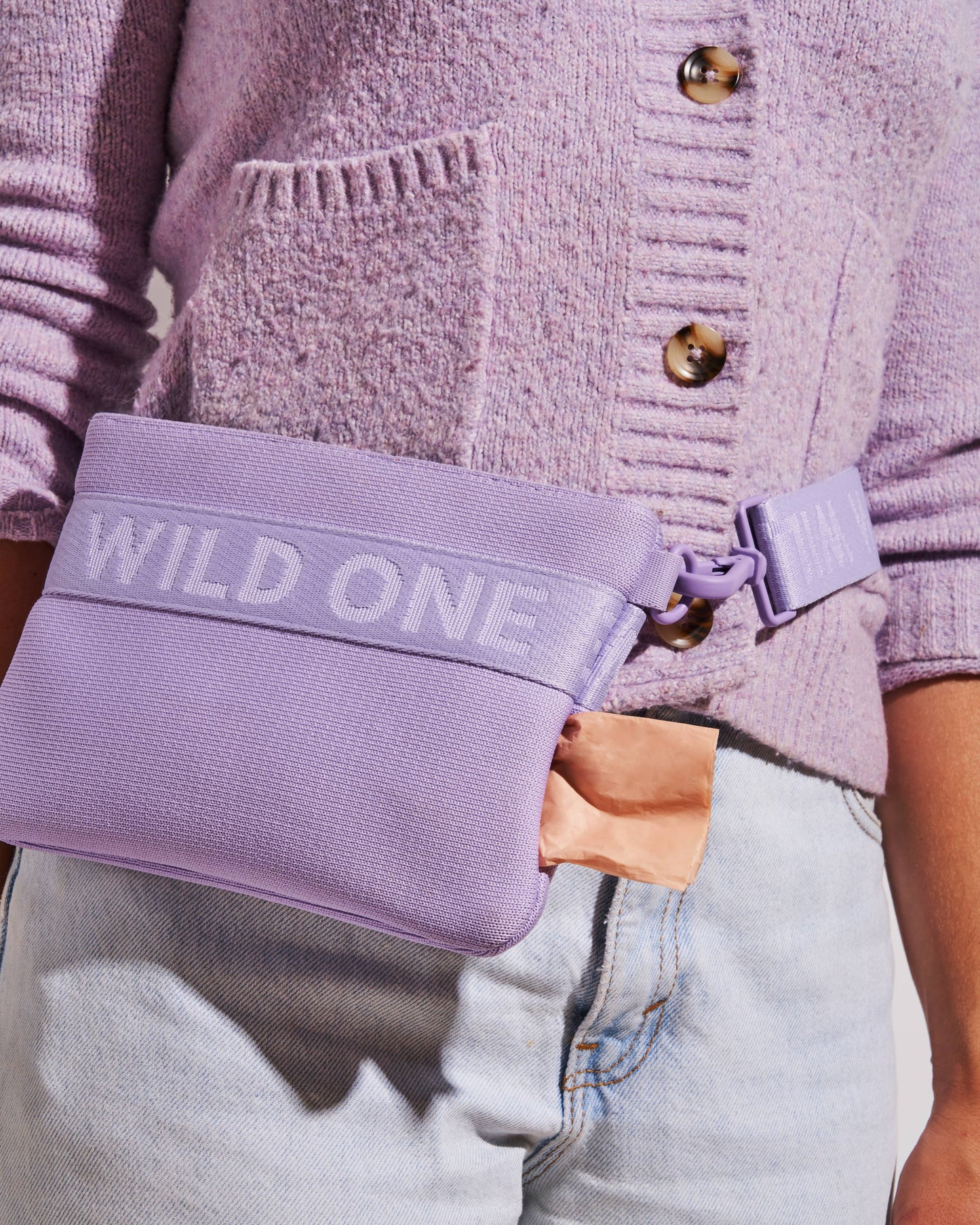 Recycled Knit Eco Cross Body Treat Pouch