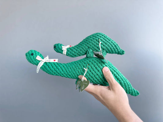Large Green Dinosaur Rope Toys | Handcraft | Premium