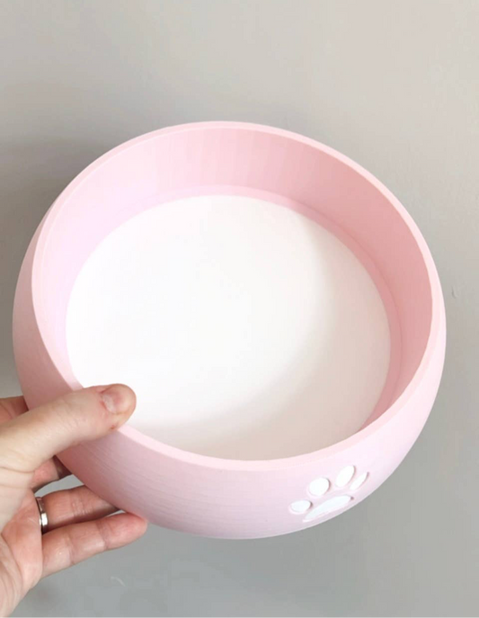 Multi-colored Paw Print Pet Bowl