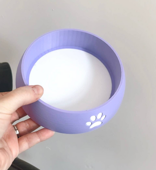 Multi-colored Paw Print Pet Bowl