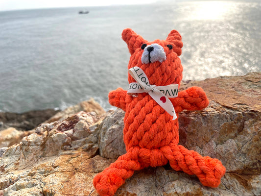 Handcrafted Eco-Fox Chew Rope Toys